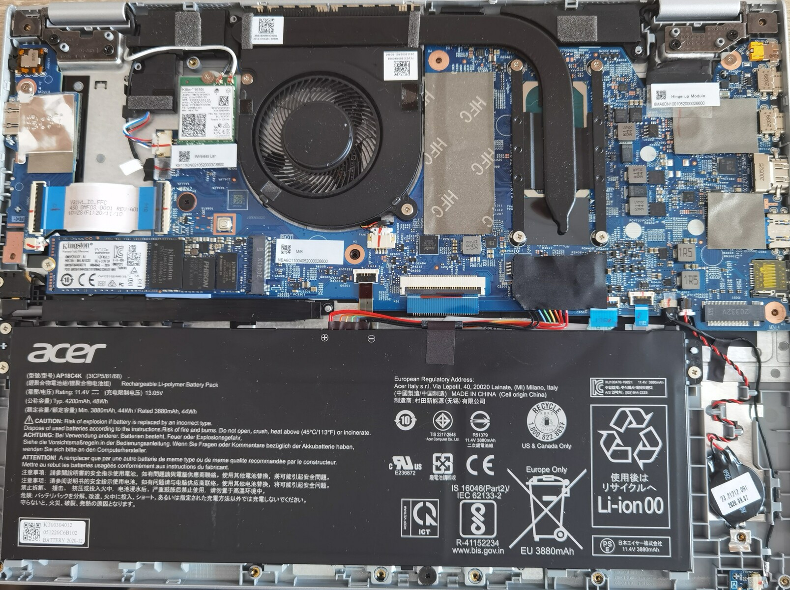 How to replace and fix Acer Spin 3 SP313-51N, SP314-51, SP314-52, Spin 5 SP513-52, SP513-52N, SP513-52NP, SP513-53N, SP513-54N, US keyboard (Acer Spin 3 SP313-51N-56YV)